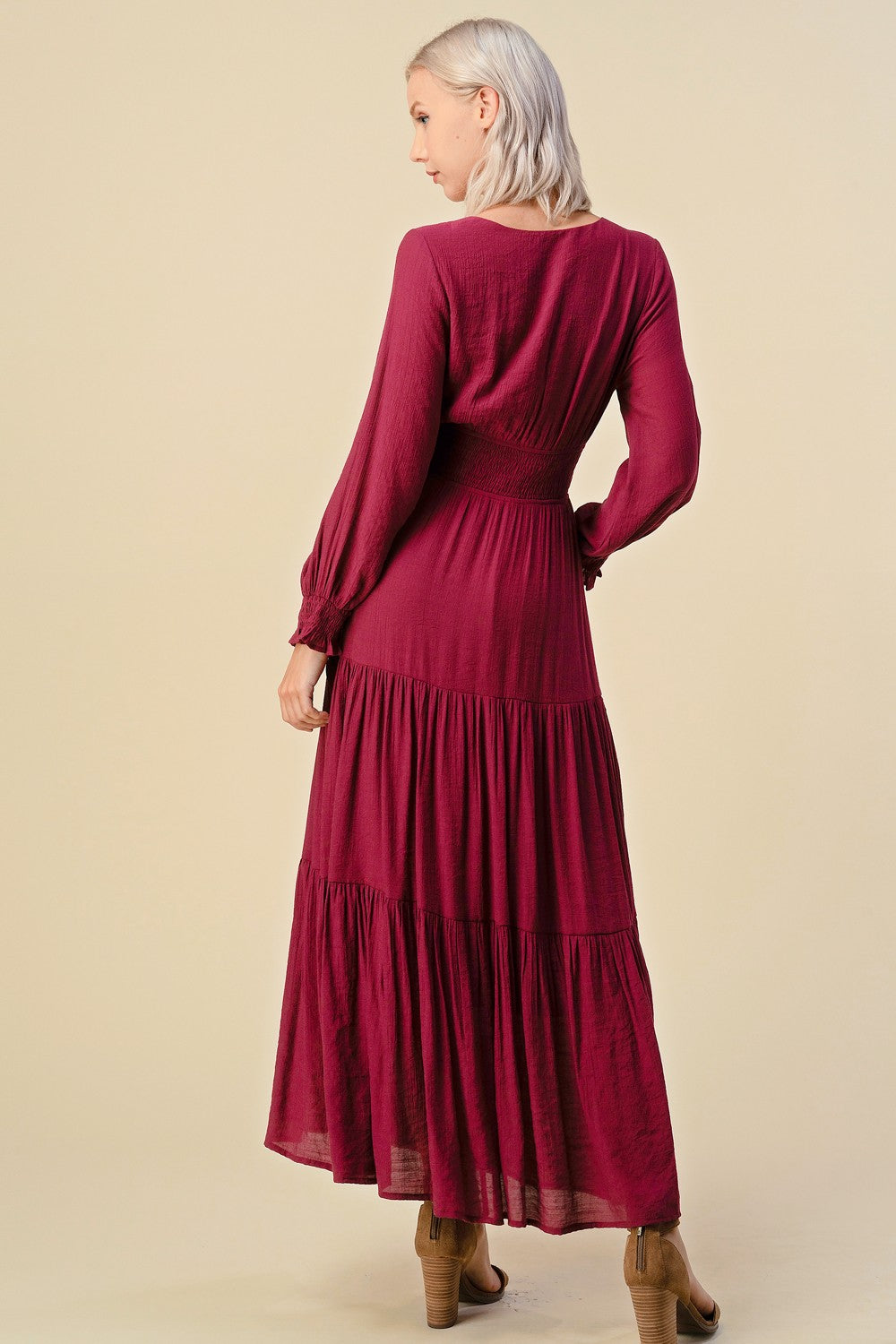 One fine day tiered v-neck dress