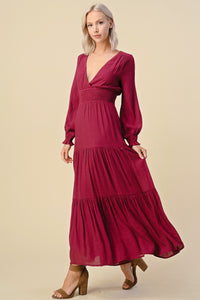 One fine day tiered v-neck dress