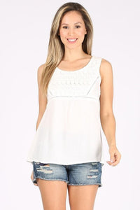 Easy livin' white detail tank