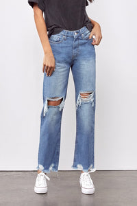 Style starter ripped mom jeans