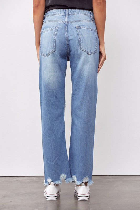 Style starter ripped mom jeans