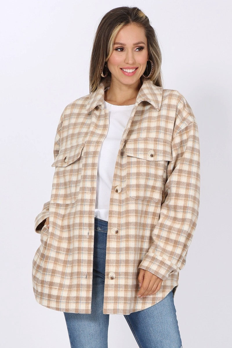 To the core plaid shacket