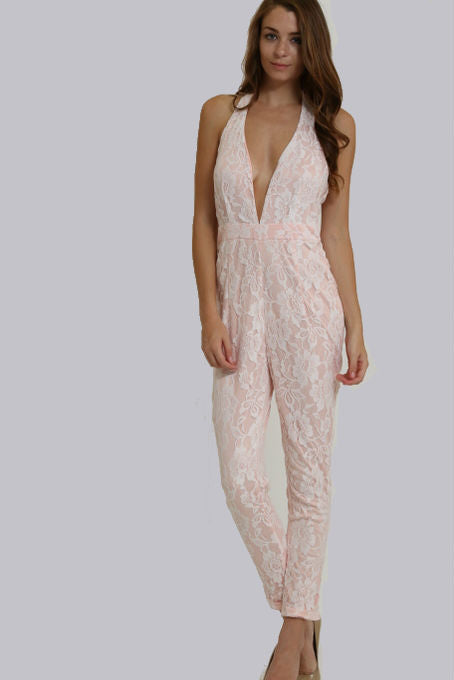 All that she wants lace jumpsuit